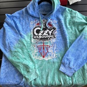 BIG & TALL Ozzy Osbourne Graphic Sweat Hoodie Black Size 3XL Excellent Condition